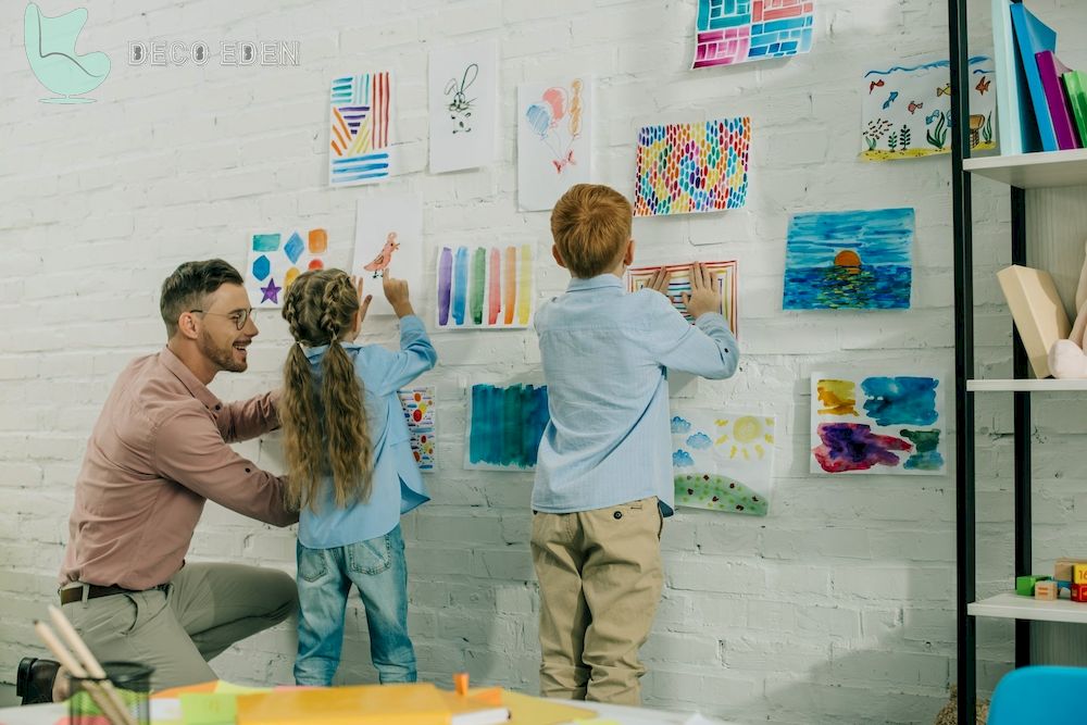 Espacio de galería de arte para niños