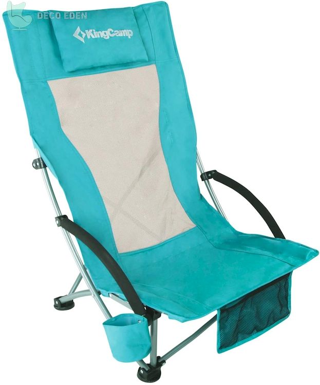 Silla de Playa con Reposacabezas en Azul