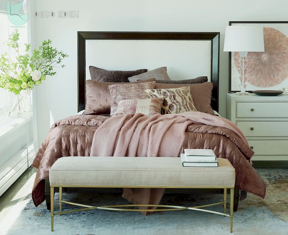 bed using antique rose colored bedding final