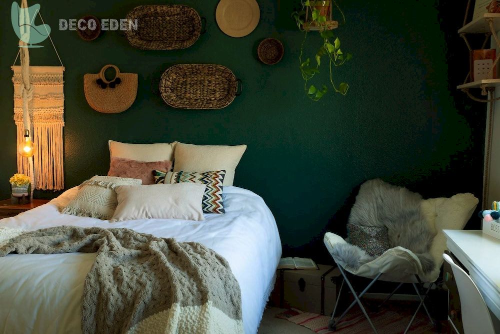 Dormitorio boho sin cabecero