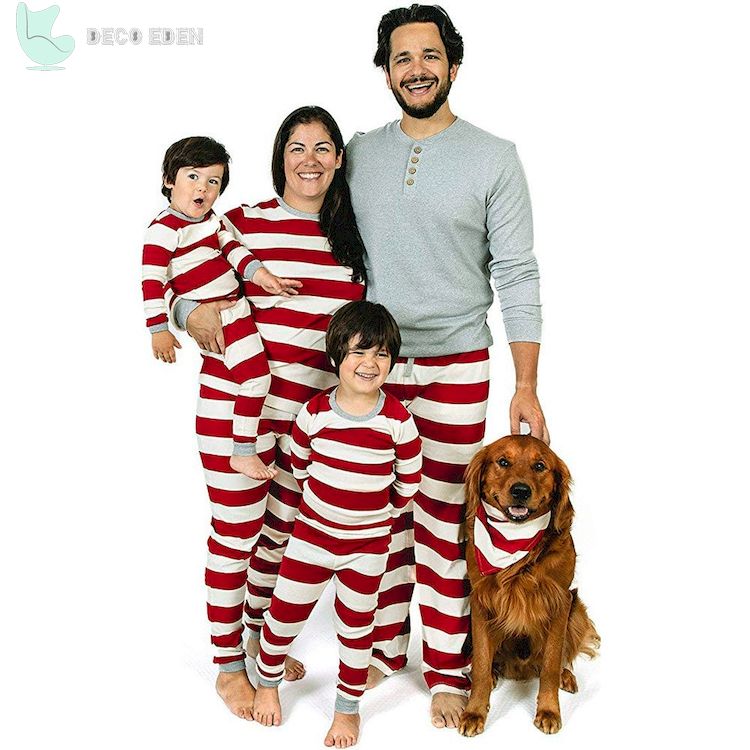 Conjunto de pijama familiar navideño Candy Cane
