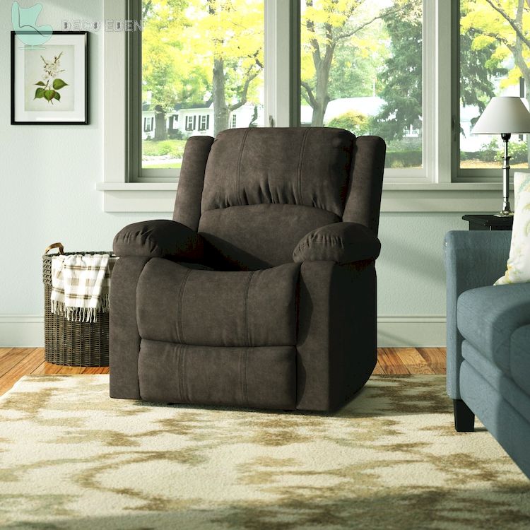 chocolate microfiber microsuede manual recliner final