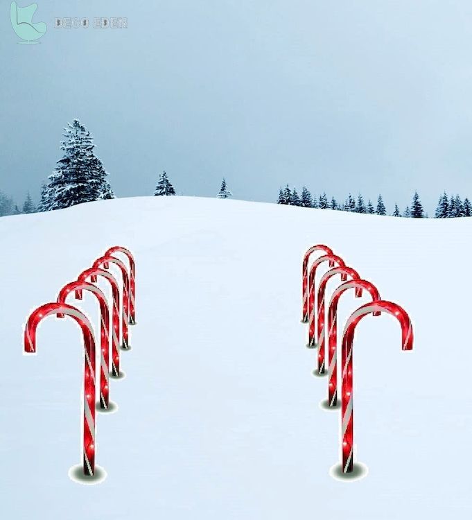 Camino de bastones de caramelo de Navidad