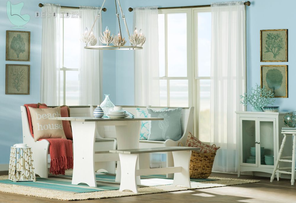 dining room design in white and blue final