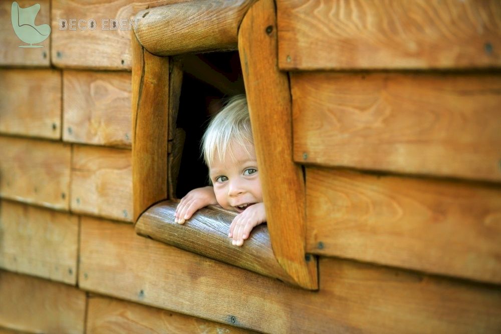 Casa de juegos de madera para niños Hideout