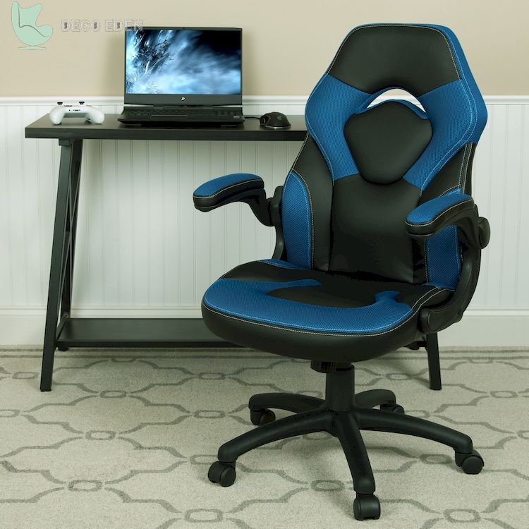 Silla de juego de carreras ergonómica con respaldo alto