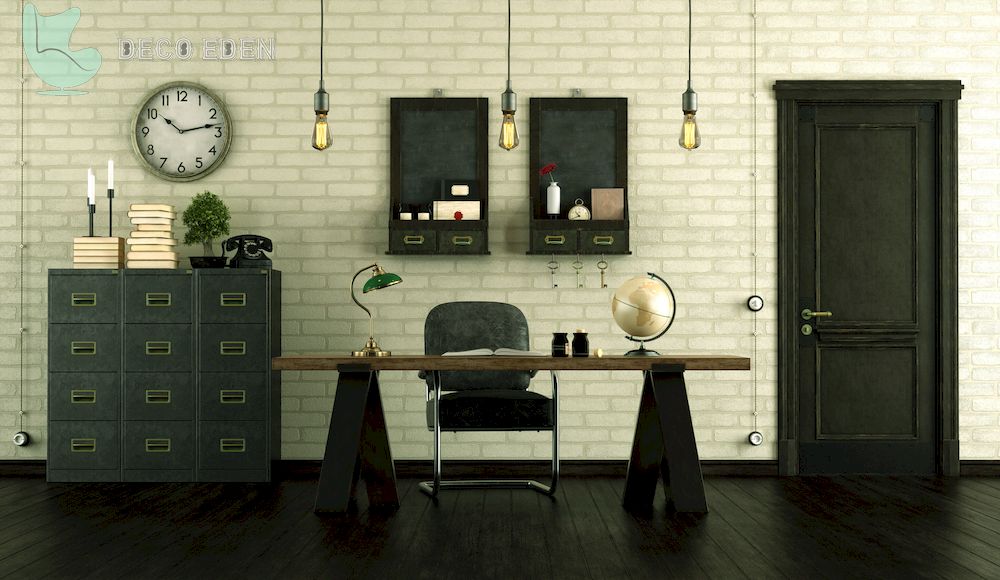 home office in retro style final