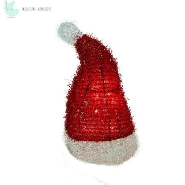 Sombrero de Papá Noel iluminado para árbol de Navidad