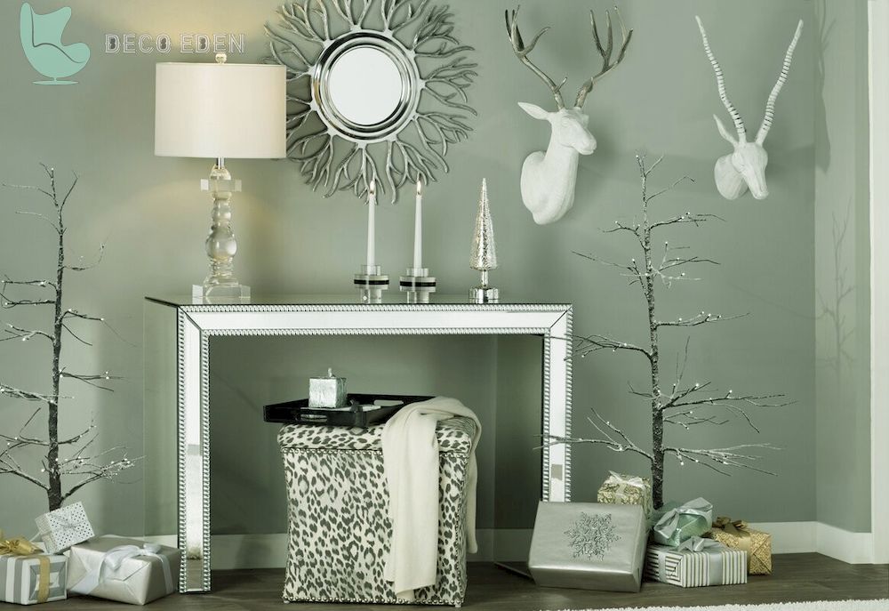 Minimalismo Blanco Elegancia Salón para Navidad