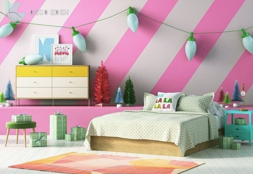 Diseño de dormitorio moderno para Navidad