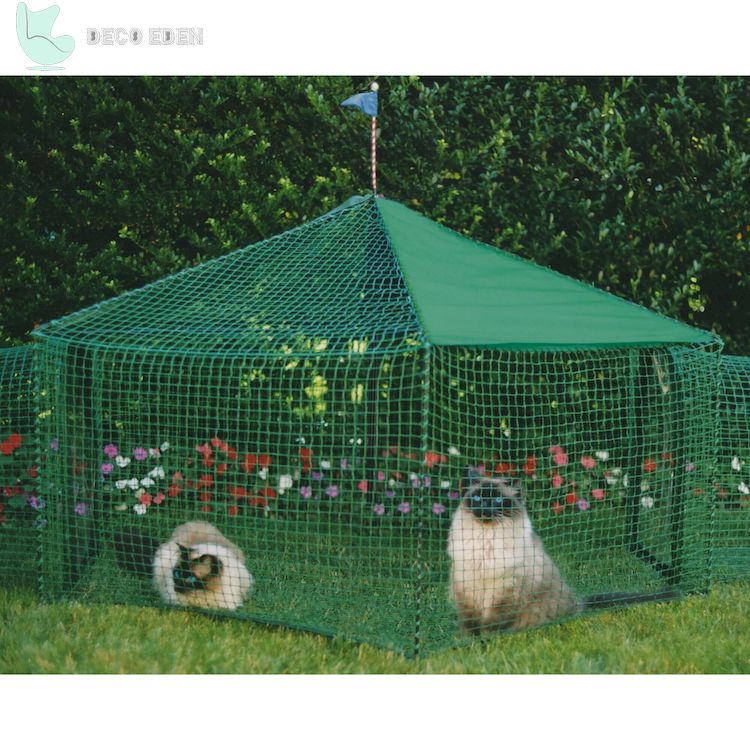 outdoor cat enclosure green gazebo final