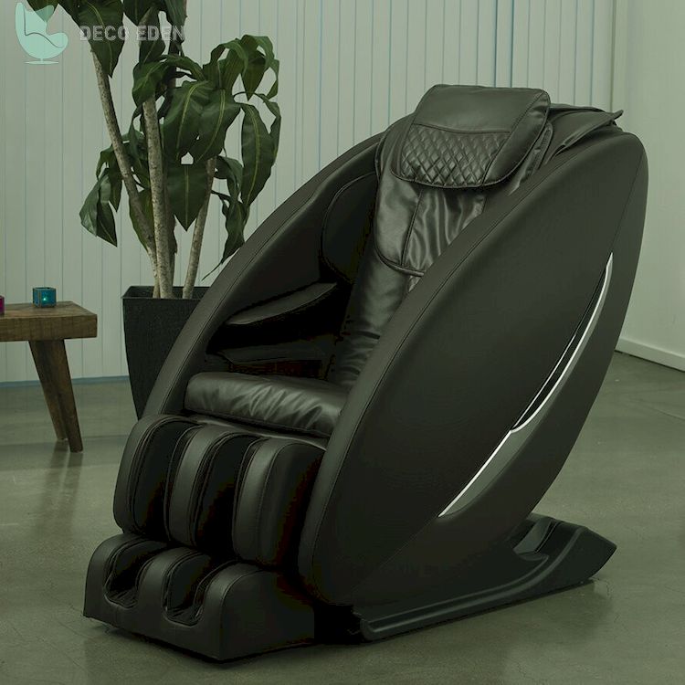 Sillón reclinable de masaje de cuerpo completo con calefacción y otomana