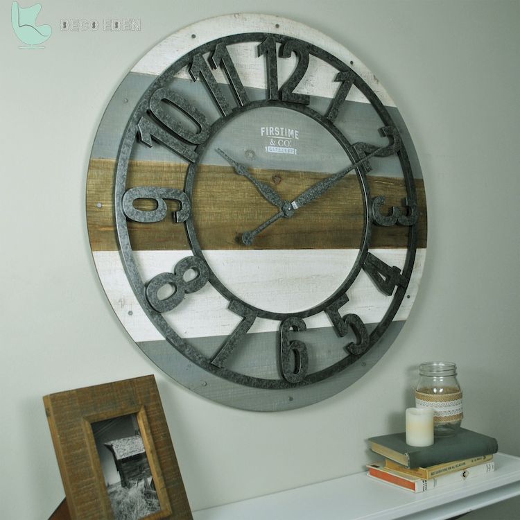 Reloj de pared rústico