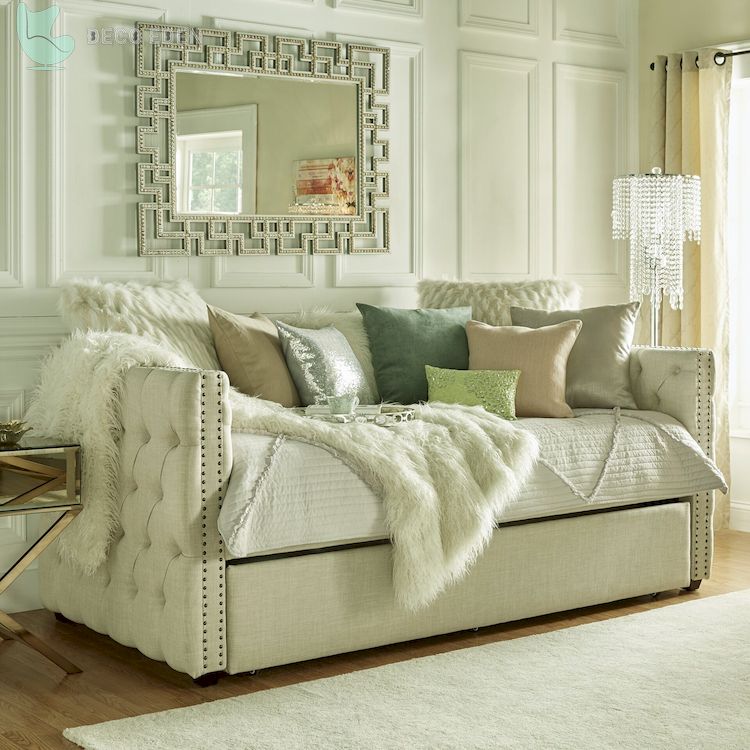 Scribner Button Tufted Full Daybed con nido