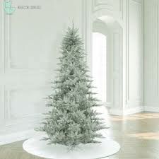 silver tinsel christmas tree artificial fir final