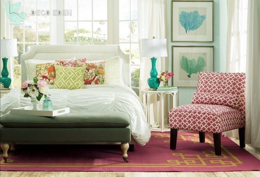 teal and pink bedroom design final