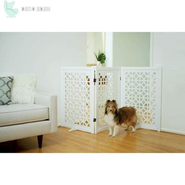 white designer gate for dog final