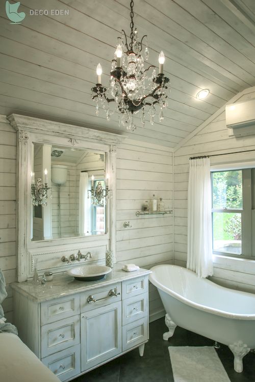 white shabby chic bathroom decor final